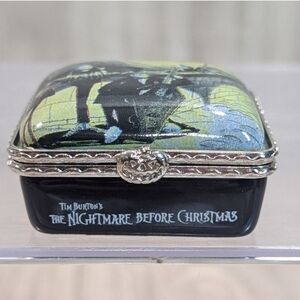 Disney Nightmare Before Christmas Ceramic Square Trinket Pill Box Mayor Jack